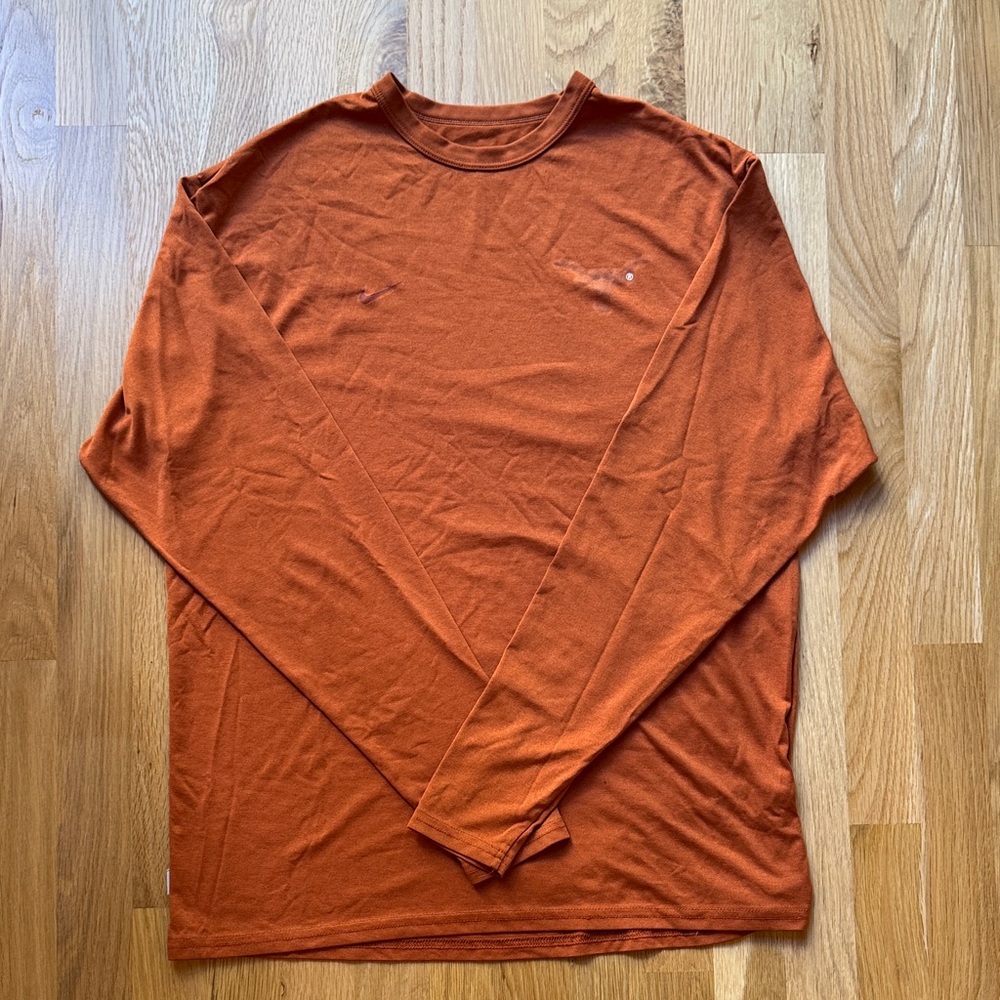 Nike Men's Dri-Fit University of Texas Longhorns Burnt Orange Long Sleeve Shirt